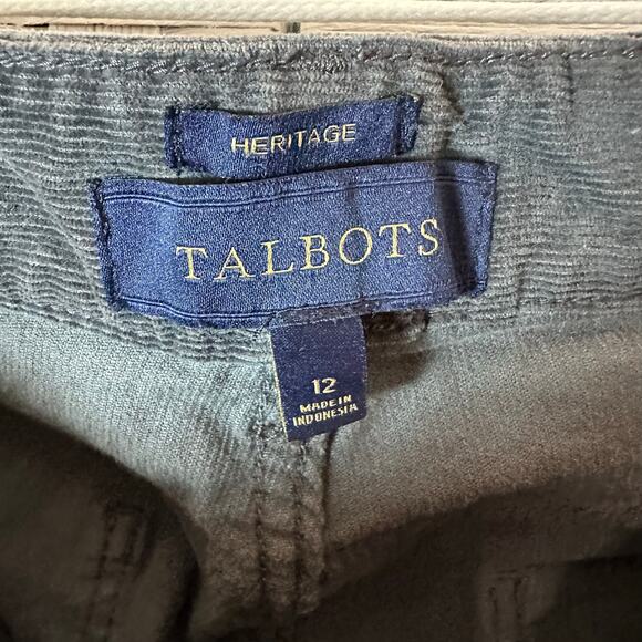 Talbots women’s corduroy pants dark gray straight leg dark academia fall - Picture 9 of 10